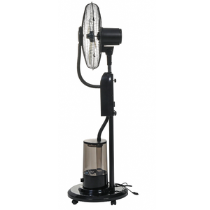 Ventilateur sur pied de 18 pouces avec moteur à fil d'aluminium, télécommande, en plastique, pour usage extérieur, domestique, hôtelier, garage, refroidissement par eau au sol - Product Image 1