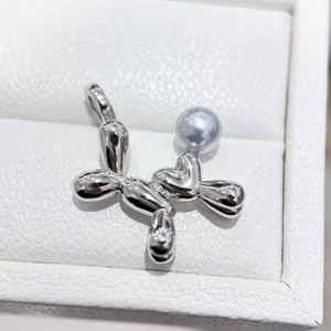 31321 DIY Pearl Accessory S925 <b>Silver</b> Pendant with 10-13mm Round <b>Beads</b> 4mm Jewelry Findings Empty Stand Gold <b>Silver</b> Pendant - Product Image 3