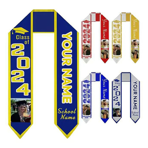 66 pulgadas 72 pulgadas Cinturón de Graduación Unisex Satin Sash Stole Graduation Bufanda - Product Image 5