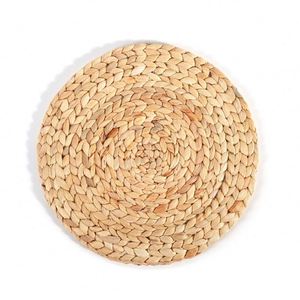 Manteles decorativos aislantes tejidos a mano vietnamitas para mesa de comedor, antideslizantes para tazas, cuencos, ollas, sartenes, hogar, de jacinto de agua y vidrio - Product Image 2