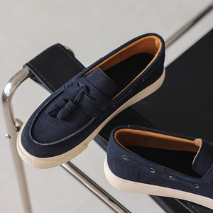 Scarpe da barca a punta di Design di lusso per uomo italia nappe Slip-on mocassini formali a basso prezzo per la fabbrica di Wenzhou personalizzi Sneaker - Product Image 3