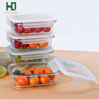 2025 vente chaude stockage des aliments verre boîte à lunch accessoires de cuisine verre stockage des aliments ensembles de conteneurs
