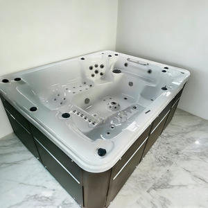 <span class=keywords><strong>Spa</strong></span> Whirlpool moderne autoportant extérieur, bain à remous écoénergétique avec système <span class=keywords><strong>d</strong></span>'eau salée, 5 places avec 113 jets - Product Image 5