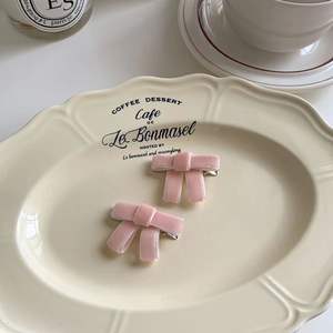 Lazos de terciopelo elegantes para el cabello, pasadores con lazo pequeño, pinzas para el cabello para niñas - Product Image 4