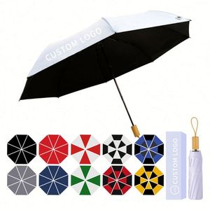 Custom Logo Folding UV Protection Outdoor Foldable <b>Smart</b> Small UV Umbrella for Women - Product Image 5
