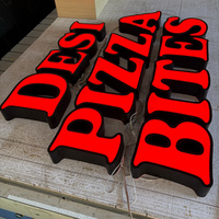 Letrero Luminoso LED Personalizado para Exteriores, Letrero Comercial con Letras LED 3D, Logotipo de Restaurante, Letrero de Pizza para Publicidad