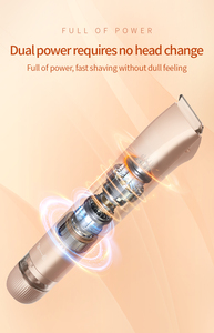 <span class=keywords><strong>Rasoir</strong></span> électrique 2-en-1 <span class=keywords><strong>pour</strong></span> femmes, double lame, sans fil, rechargeable, tondeuse bikini, machine d'épilation du corps et du nez - Product Image 6