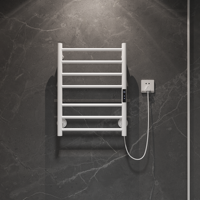 Sèche-serviettes électrique thermostatique avec écran LCD, séche-linge imperméable, porte-peignoir, acier inoxydable, usage hôtelier, salle de bain