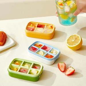 Molde Cuadrado Apilable de Silicona, Reutilizable, de Grado Alimenticio, para Hacer Hielo y Jugos de Frutas, Ecológico - Product Image 6