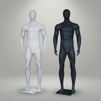Mannequins masculins en plastique ABS noir et blanc, corps entier, grande musculature, pose debout, pour athlètes - Vente en gros Shining Star SS-MH