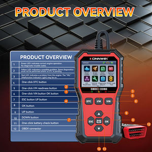 Lecteur de code OBD2 à faible MOQ, scanner de diagnostic automobile KONNWEI pour garage de démarrage, contrôle de la prêtsé à l'essai d'émission - Product Image 5