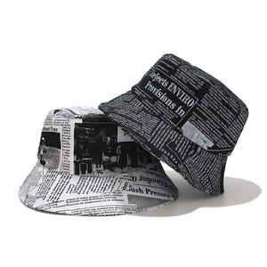 Tùy Chỉnh Tất Cả Các Hơn In Ấn Tin Tức Giấy Hình Ảnh Xô Hat Thời Trang Unisex Có Thể Điều Chỉnh Ngư Dân Cap Bãi Biển Hat - Product Image 3