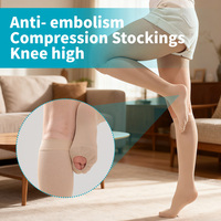 Chaussettes médicales anti-embolie pour DVT, hauteur genou, compression modérée 13-18 mmHg