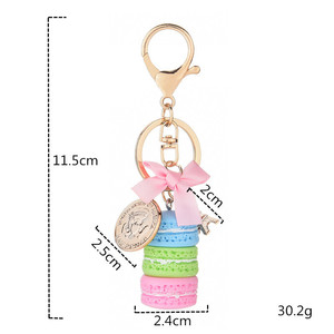 Nouveau porte-clés <span class=keywords><strong>de</strong></span> gâteau mode porte-clés <span class=keywords><strong>de</strong></span> voiture pour femmes, accessoires <span class=keywords><strong>de</strong></span> charme <span class=keywords><strong>de</strong></span> sac France Macarons <span class=keywords><strong>de</strong></span> gâteau avec <span class=keywords><strong>tour</strong></span> Eiffel porte-clés cadeau bijoux - Product Image 5
