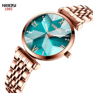 Drioshipping 2529 reloj de acero inoxidable resistente al agua para mujer, reloj de pulsera de cuarzo a la moda de aleación chapada en oro rosa, gran oferta para mujer - Product Image 2