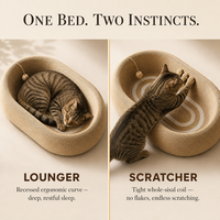 FANCIE Lit et griffoir pour chat en sisal 2-en-1, ovale, tressé à la main, en corde de sisal intégrale, naturel, sans produits chimiques, OEM, vente en gros
