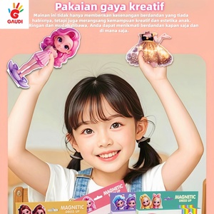 ของเล่นแม่เหล็กสำหรับเด็กผู้หญิง <span class=keywords><strong>ตุ๊กตากระดาษ</strong></span>การ์ตูนพร้อมชุดแม่เหล็ก ของขวัญเสริมพัฒนาการสำหรับเด็ก - Product Image 1