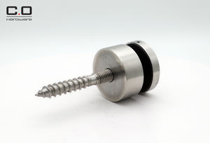 Frameless 강화 유리 난간 스테인레스 스틸 스탠드 오프 곡선 유리 난간 - Product Image 2