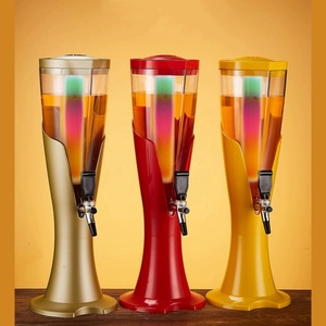 Tour à bière pression 3L populaire en gros, distributeur de boissons froides et de jus avec robinet, tour à boissons lumineuse avec tube à glace pour bar - Product Image 5