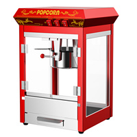 Machine à Popcorn Électrique Commerciale à Double Cuve, Industrielle, pour Caramelisation, Usage Domestique, Distributeur Automatique de Popcorn Commercial avec Chariot