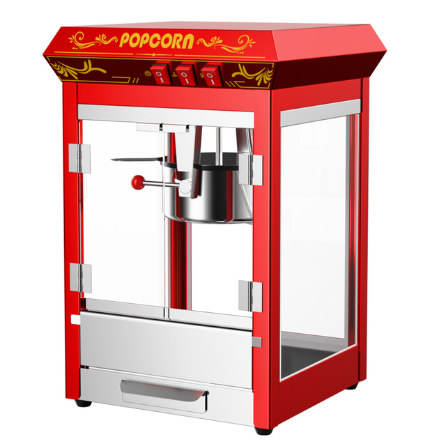Commercial Electric Double Pot Popcorn Machine Industrial Caramel for Household Use Commercial Popcorn Vending Machine with Cart