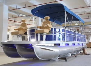 Nuovo Yacht di Lusso Tritoon Pontoon con Sedili, Casa Galleggiante per la Pesca in Vendita Vicino a <span class=keywords><strong>Te</strong></span> - Product Image 2