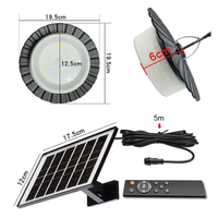 Lampe solaire à détecteur de mouvement IP65 étanche, 5 modes, 244 LED, avec télécommande pour jardin