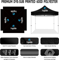 Tente à auvent double en PVC avec cadre en aluminium anodisé 10x10, design personnalisé gratuit, zones médias pour événements sportifs professionnels