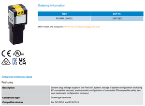ปลั๊กระบบและโมดูลขยาย SICK FX3-MPL100001 1047162 รุ่นขายดี ปลั๊กระบบและโมดูลขยาย FX3-MPL100001 ของแท้ - Product Image 4