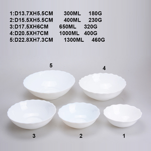 Vaisselle de cuisine en verre opale blanc, résistante à la chaleur, vente en gros à prix réduit - Product Image 3