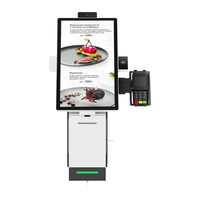 Sistema POS con Pantalla Táctil de 21.5 Pulgadas, Kiosco de Autoservicio para Pedidos y Pagos, Compatible con Montaje en Escritorio/Suelo