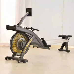 Equipo de gimnasio comercial Nuevo ergómetro Máquina de remo de resistencia al aire plegable para entusiastas del fitness Acero inoxidable 150KG Max - Product Image 1