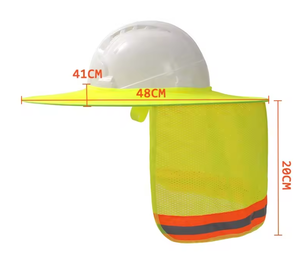 Casco suncap para el trabajo de la industria apícola agregar casco de seguridad con malla transpirable protector de cuello Tira reflectante - Product Image 5