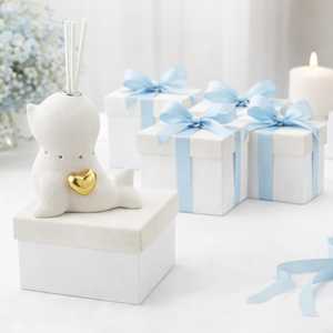 Diffusore di Aromi in Ceramica con Cuore Dorato 8x6x13 Cm, Decorazione per Matrimoni - Product Image 6