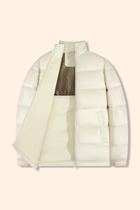 Giacca Invernale da Donna Taglie Forti con Zip, Antivento, Grigia Lucida, Nera, Imbottita, Leggera, Comprimibile, 90% Piumino d'Oca - Product Image 4