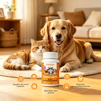 Comprimés à mâcher multivitaminés pour animaux de compagnie de qualité supérieure, 15 vitamines et minéraux, pour toutes les races d'animaux, santé immunitaire, flacon personnalisé OEM