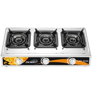 Most popular save energy restaurant equipment gas stove high quality 3 burner gas stove stainless steel gas cooker cooktop