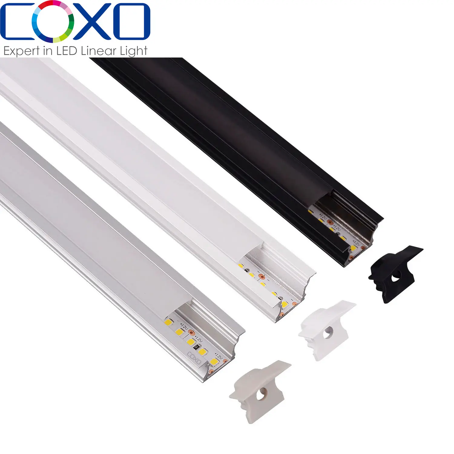 Led profil aluminium kualitas tinggi untuk lampu strip drywall led profil aluminium