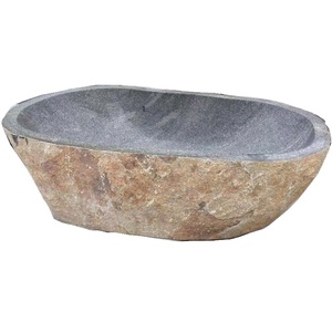 <span class=keywords><strong>Bañera</strong></span> de piedra tallada a mano independiente Bit Rock Natural Boulder River para Baño - Product Image 1