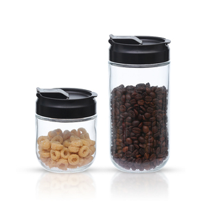 Thủy Tinh Lưu Trữ <span class=keywords><strong>Jar</strong></span> Với Đôi Mở Cho Thực Phẩm Kín Nắp Nhựa Mạnh Mẽ Rõ Ràng Phòng Ăn Nhà Bếp 350Ml 800Ml Màu Đen Màu Xanh Lá Cây Màu Xanh Lá Cây - Product Image 5