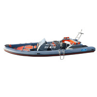 Hedia 27 pieds 8 m SP800 Bateau pneumatique de luxe RIB Hypalon pour la famille, bateau à rames avec moteur de 300 CV, pont avant