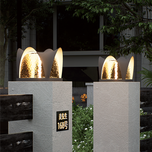 Lampes <span class=keywords><strong>de</strong></span> poteau <span class=keywords><strong>de</strong></span> portail <span class=keywords><strong>de</strong></span> jardin en acier inoxydable IP Villa Paysage 65 Étanche LED Alimenté par batterie Lampes <span class=keywords><strong>de</strong></span> poteau principal et <span class=keywords><strong>de</strong></span> clôture - Product Image 3