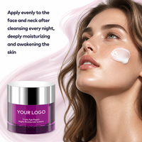 Crème raffermissante anti-âge personnalisable OEM à l'acide hyaluronique et au collagène, réduisant les rides du front, pour tous types de peaux