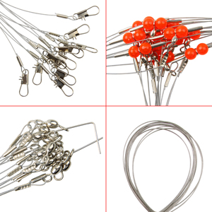 Filo da Pesca in Acciaio con Girella e Moschettone, Attrezzatura da Pesca, Rig in Acciaio Inossidabile, Filo per Esche - Product Image 2