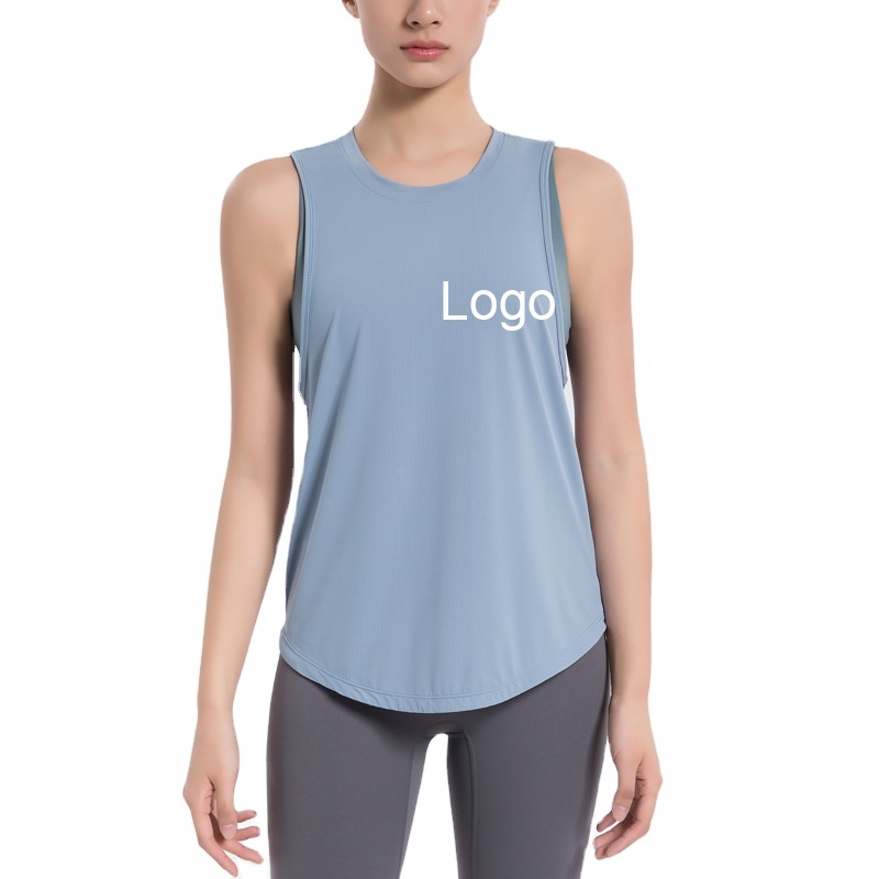 Custom Logo Women's Fitness Tank Top Soft Breathable Sweat-Wicking Fabric For Running And Casual Wear Active Tops