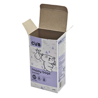 Caja de Cartón Blanco Reciclado de Alta Calidad, Ecológica, Impresa Personalizada, para Pañales, con Tapa Superior, Biodegradable y Reciclable