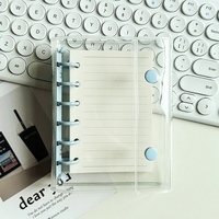 Gran oferta A7 Mini planificador de presupuesto de PVC cuaderno Carpeta de anillas de hojas sueltas para dinero en efectivo diario planificador de bolsillo Mini carpetas de presupuesto