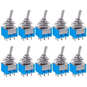 DPDT迷你拨动开关MTS-202 6针2位置开/开6A 125VAC拨动开关微型拨动开关” - Product Image 2