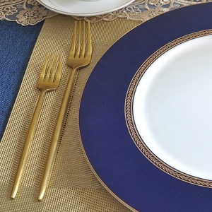 Amazon, el más vendido, juego <span class=keywords><strong>de</strong></span> vajilla <span class=keywords><strong>de</strong></span> cerámica, placas <span class=keywords><strong>de</strong></span> cargador <span class=keywords><strong>de</strong></span> diseño azul para decoración <span class=keywords><strong>de</strong></span> boda - Product Image 3