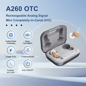 Máy trợ thính kỹ thuật số JINGHAO mini chất lượng cao, sạc lại được, kiểu CIC/ITE, nhỏ gọn, vô hình, dành cho người cao tuổi - Product Image 2